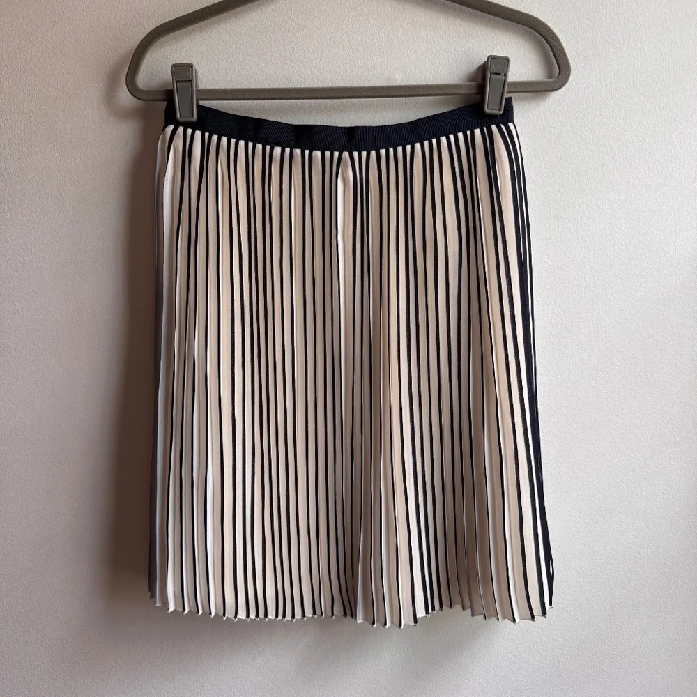 J.Crew Women's Sunburst Navy and Cream Skirt Size 2 Style A0633